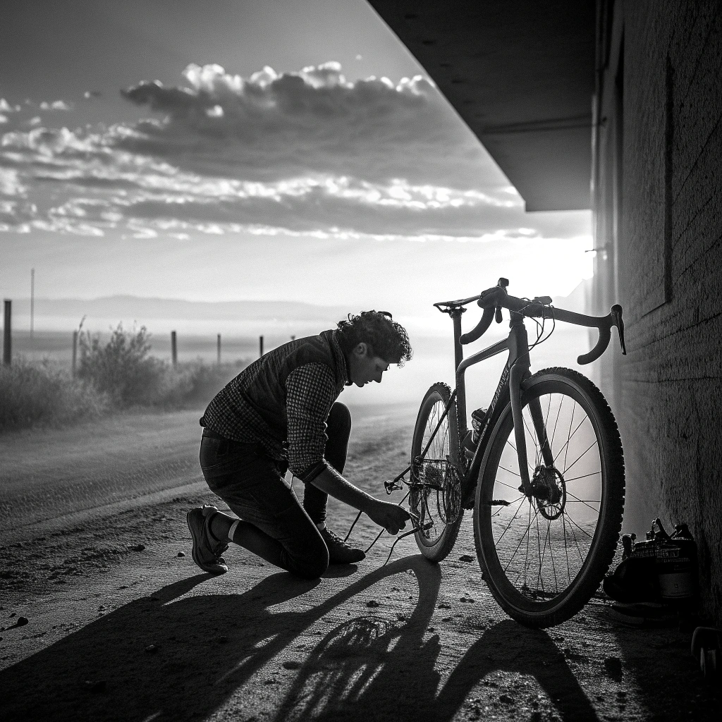 Gravelbike-Reidendruck