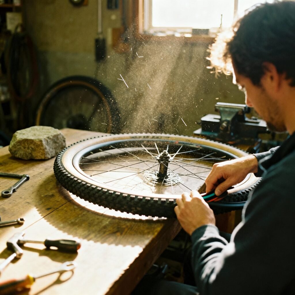 Tubless Reifen montieren